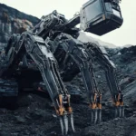 Schreitbagger im Praxistest auf unwegsamen Gelände